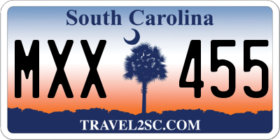 SC license plate MXX455