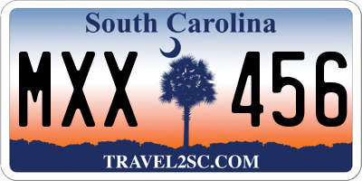 SC license plate MXX456