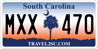 SC license plate MXX470