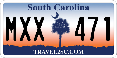 SC license plate MXX471
