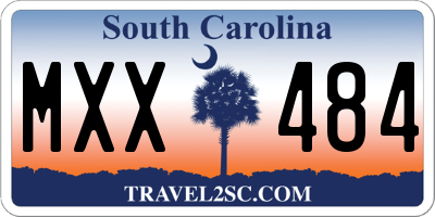 SC license plate MXX484
