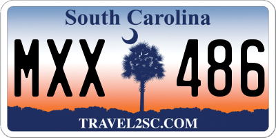 SC license plate MXX486