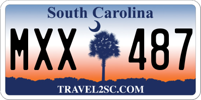 SC license plate MXX487