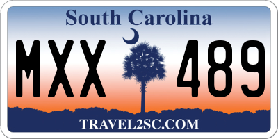 SC license plate MXX489