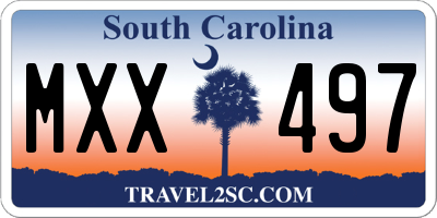 SC license plate MXX497