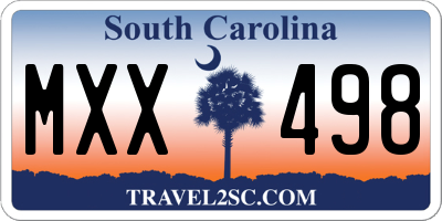 SC license plate MXX498