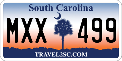 SC license plate MXX499