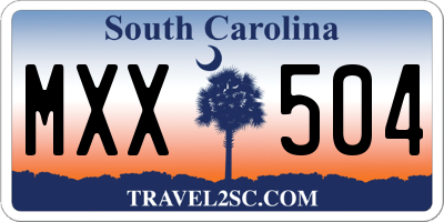 SC license plate MXX504