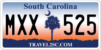 SC license plate MXX525