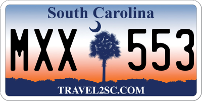 SC license plate MXX553