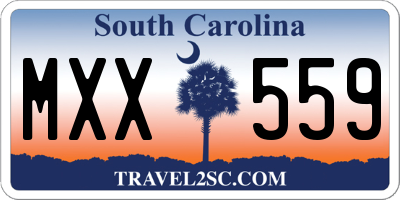 SC license plate MXX559