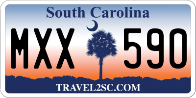 SC license plate MXX590
