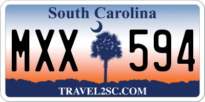 SC license plate MXX594