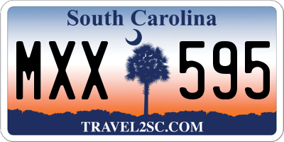 SC license plate MXX595