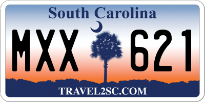 SC license plate MXX621