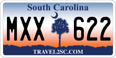 SC license plate MXX622