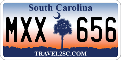 SC license plate MXX656