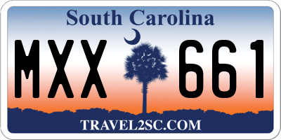 SC license plate MXX661