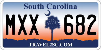 SC license plate MXX682
