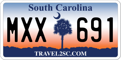 SC license plate MXX691
