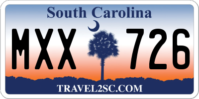 SC license plate MXX726