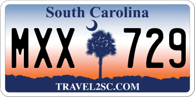 SC license plate MXX729