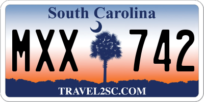 SC license plate MXX742