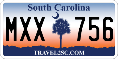 SC license plate MXX756