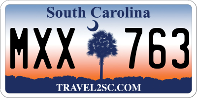 SC license plate MXX763