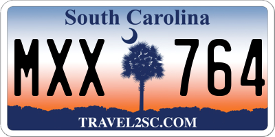 SC license plate MXX764
