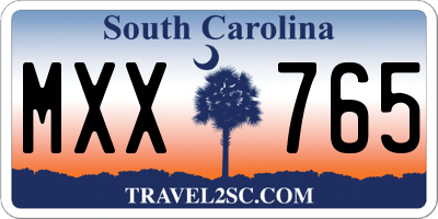 SC license plate MXX765