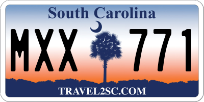 SC license plate MXX771