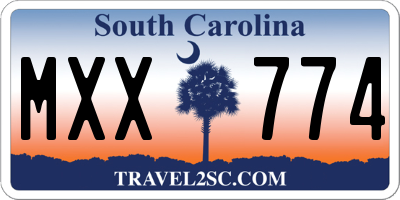 SC license plate MXX774