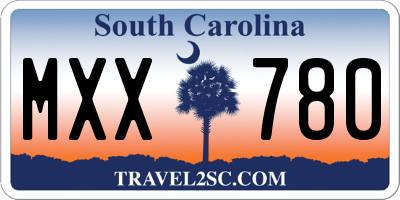 SC license plate MXX780