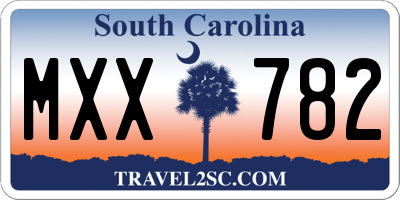 SC license plate MXX782