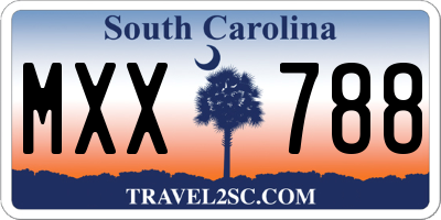 SC license plate MXX788