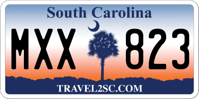 SC license plate MXX823