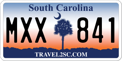 SC license plate MXX841
