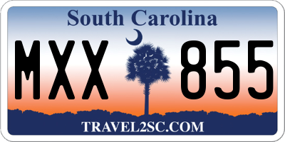 SC license plate MXX855