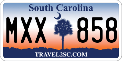 SC license plate MXX858