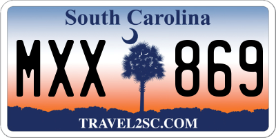 SC license plate MXX869
