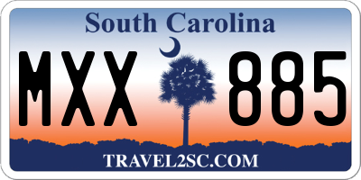 SC license plate MXX885