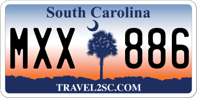 SC license plate MXX886