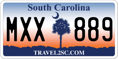 SC license plate MXX889