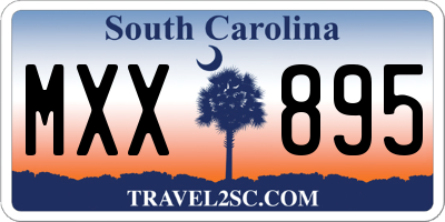 SC license plate MXX895