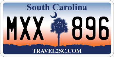 SC license plate MXX896