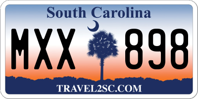 SC license plate MXX898