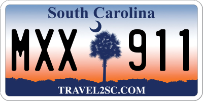 SC license plate MXX911