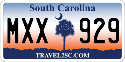 SC license plate MXX929