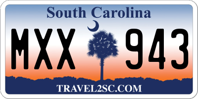 SC license plate MXX943